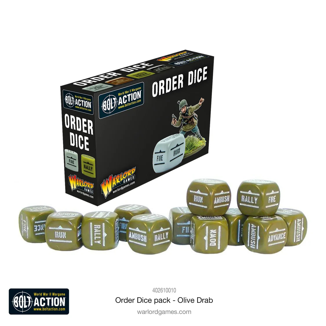 Bolt Action -Order Dice: Olive Drab