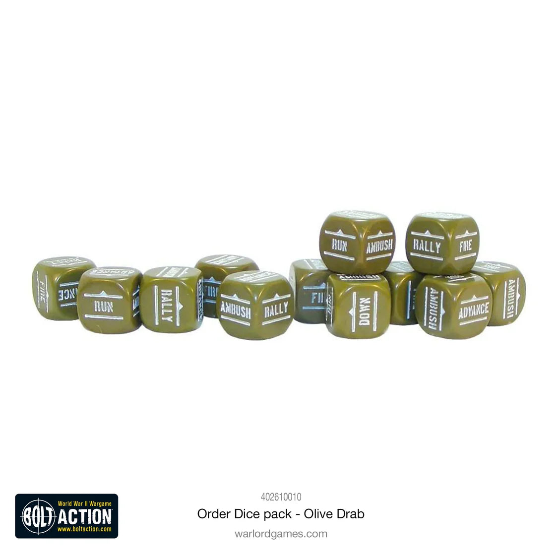 Bolt Action -Order Dice: Olive Drab