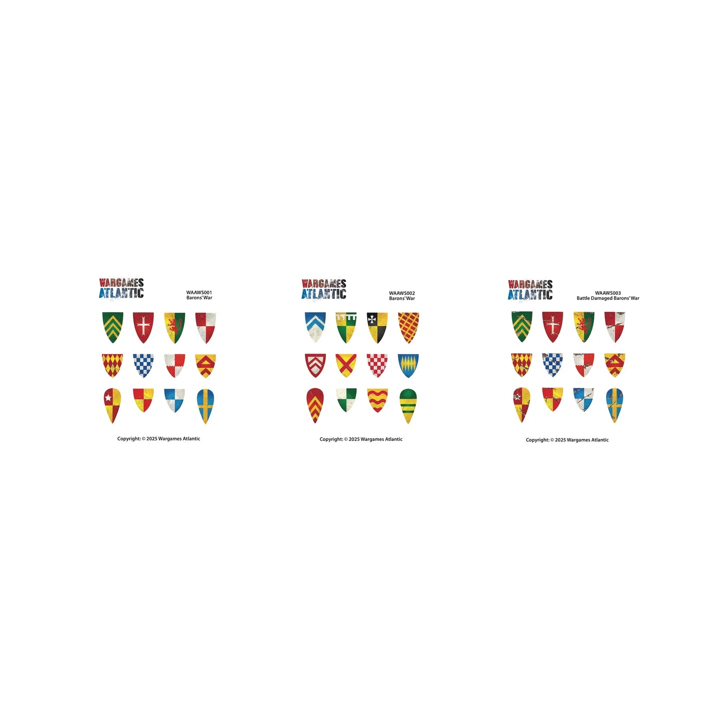 The Barons' War - Shield Decals: Knights 01