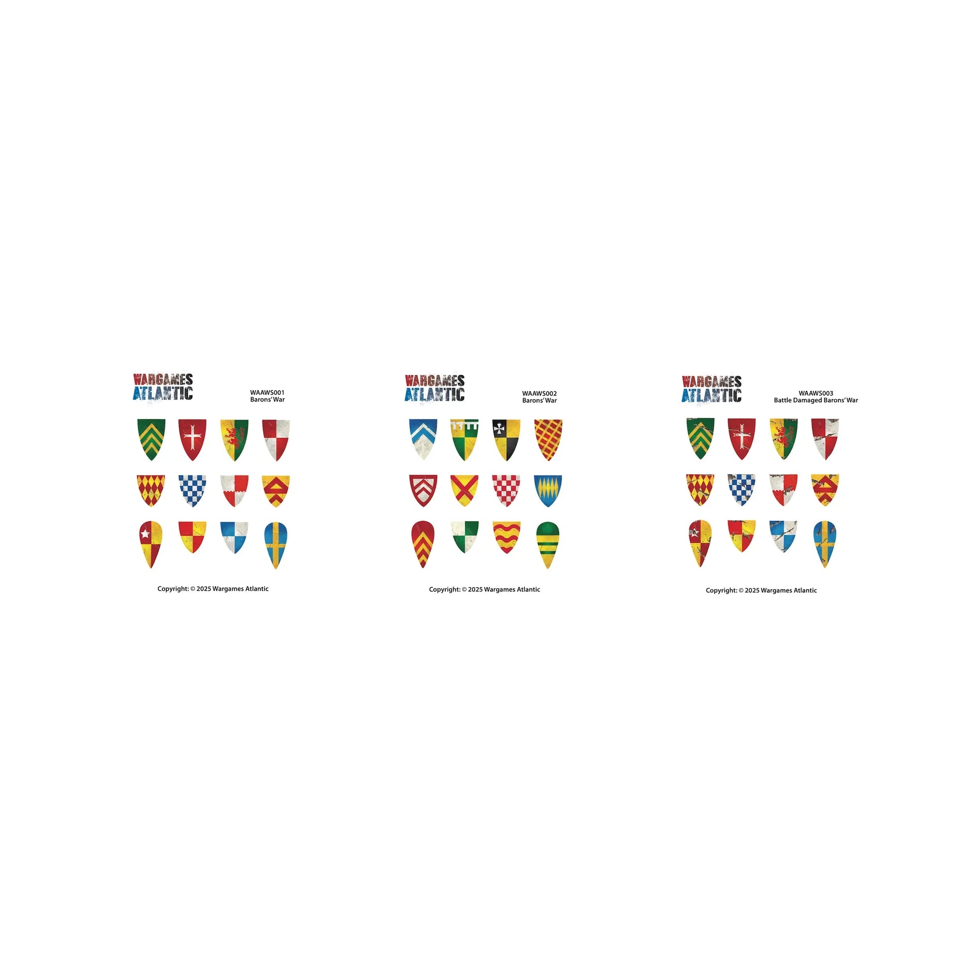 The Barons' War - Shield Decals: Knights 01