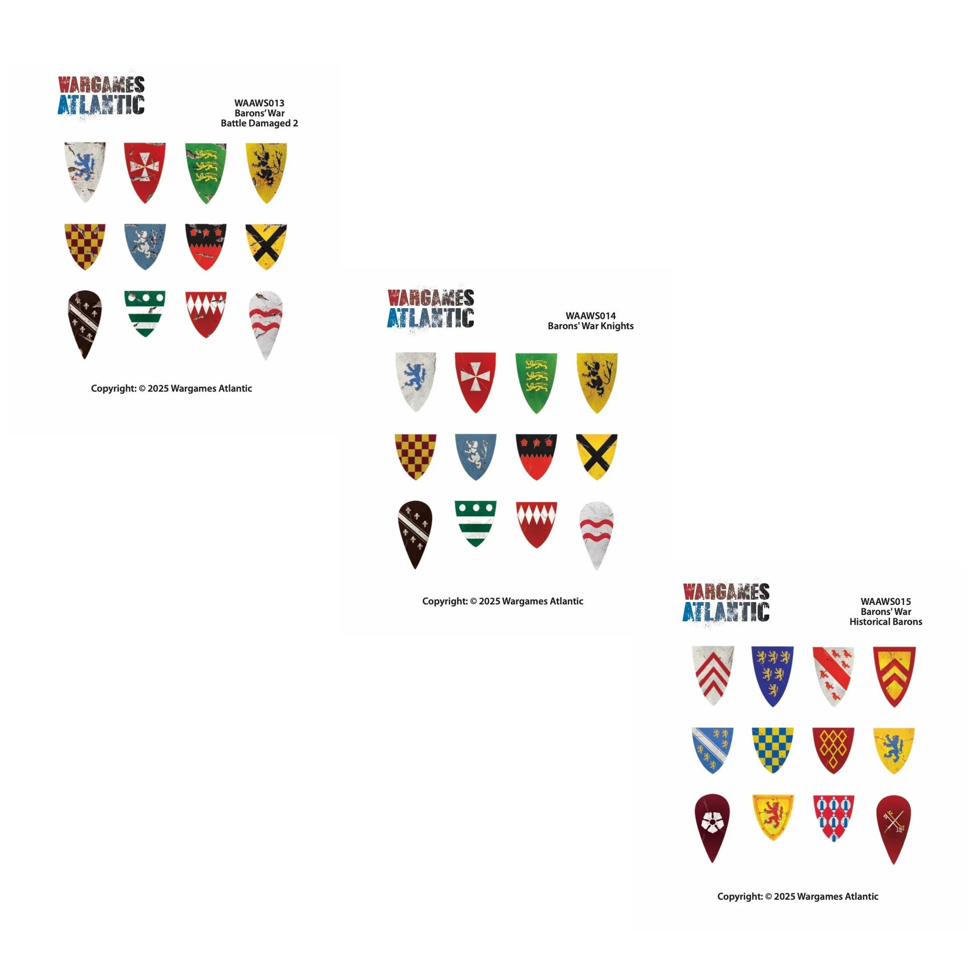 The Barons' War - Shield Decals: Knights 02