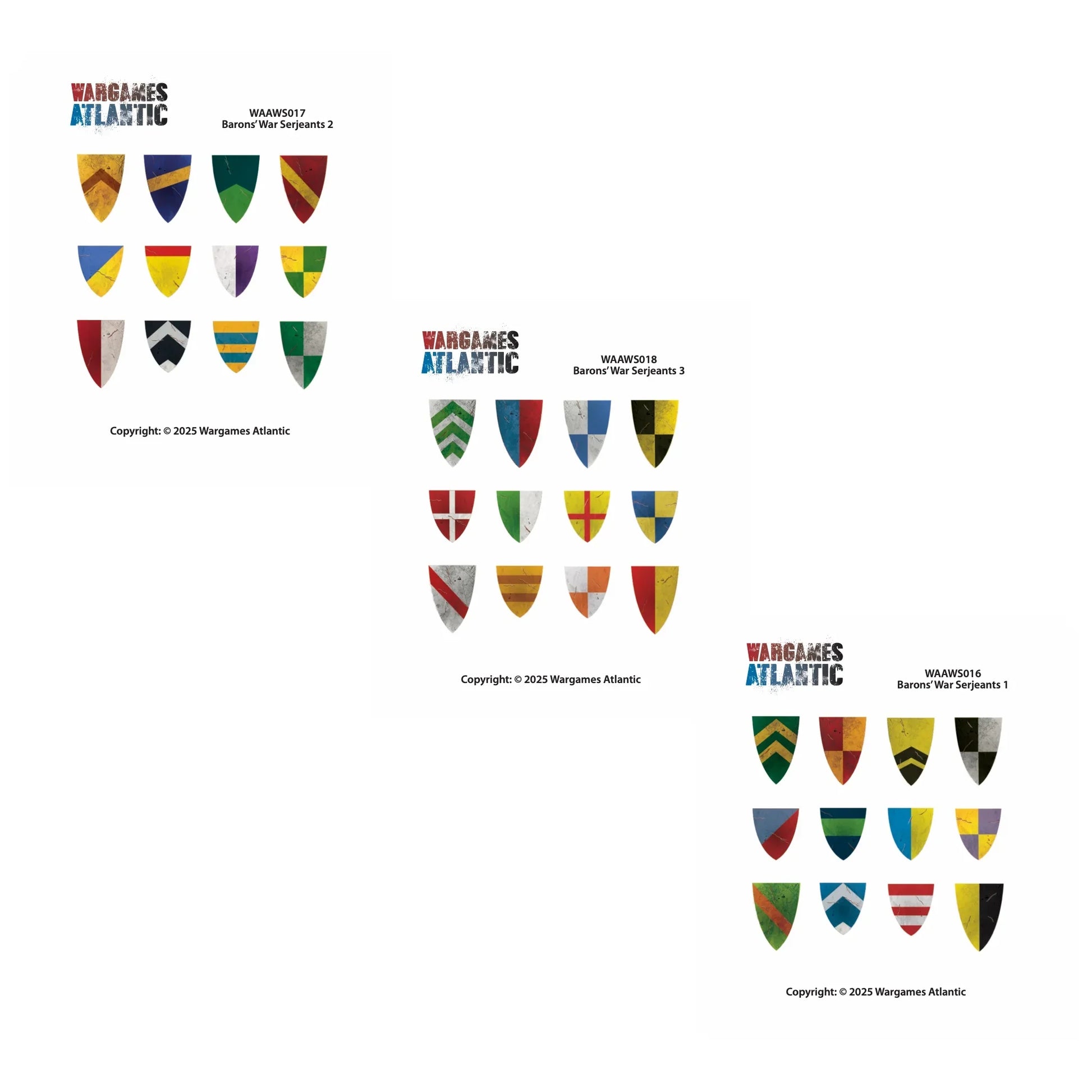 The Barons' War - Shield Decals: Serjeants 01